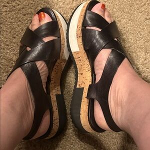 Attilio Giusti Leombruni Black Leather Sandals